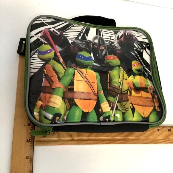 VTG Nickelodeon Green TMNT Teenage Mutant Ninja Turtles Lunchbox Shredder 2014 - Picture 3 of 6